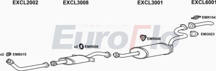 EuroFlo CLSHO25D 3008A00 - Система випуску ОГ autocars.com.ua
