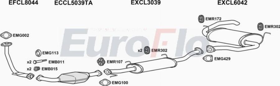 EuroFlo CLSHO32D 3004A00 - Система випуску ОГ autocars.com.ua