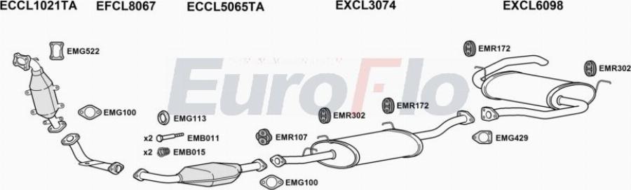 EuroFlo CLSHO32D 7006A00 - Система випуску ОГ autocars.com.ua