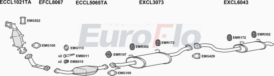 EuroFlo CLSHO32D 7006D - Система випуску ОГ autocars.com.ua