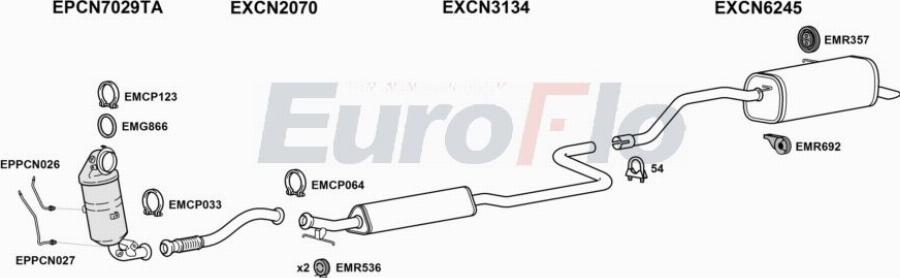 EuroFlo VLCOM12 7001D - Система випуску ОГ autocars.com.ua