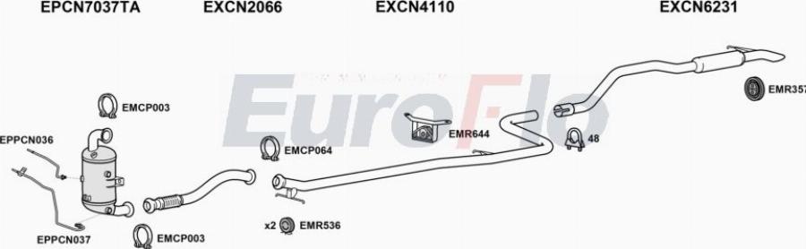EuroFlo VLCOM15D 7004B - Система випуску ОГ autocars.com.ua