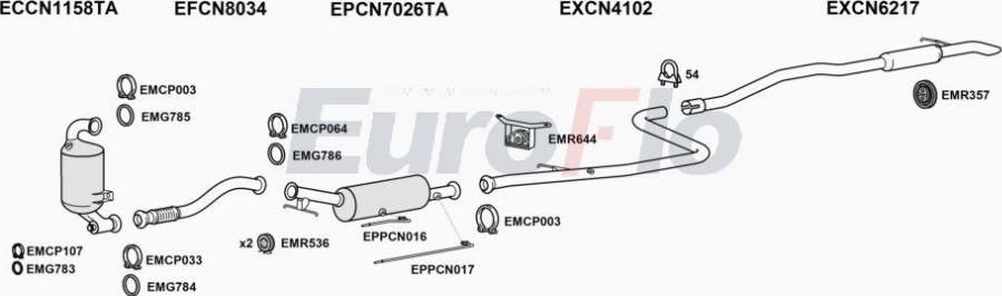 EuroFlo PGPAR16D 7036B - Система випуску ОГ autocars.com.ua