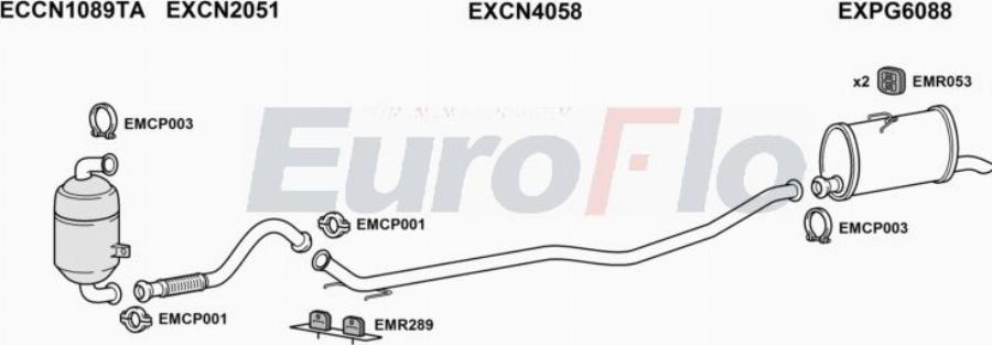 EuroFlo CNBERM16D 6004A00 - Система випуску ОГ autocars.com.ua