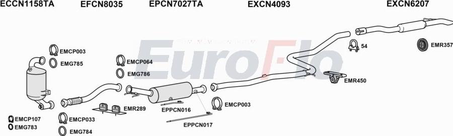 EuroFlo CNBERM16D 6052B - Система випуску ОГ autocars.com.ua