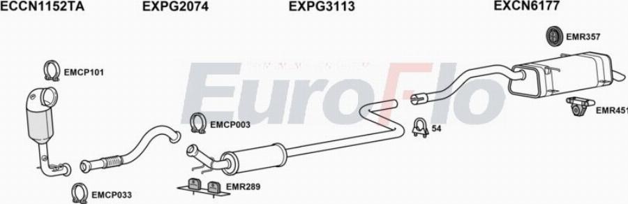 EuroFlo PGPAR12 6001 - Система випуску ОГ autocars.com.ua