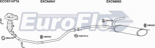 EuroFlo TYAYG10 1004 - Система випуску ОГ autocars.com.ua