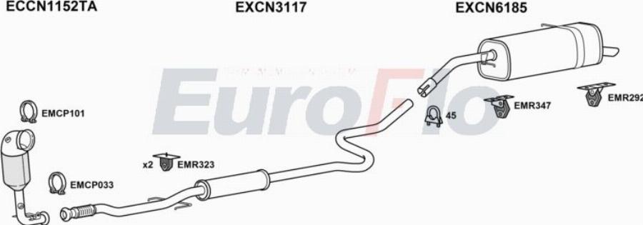 EuroFlo CNC312 1020B - Система випуску ОГ autocars.com.ua