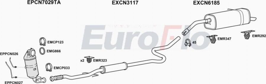 EuroFlo CNC312 1020D - Система випуску ОГ autocars.com.ua