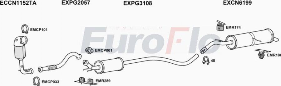 EuroFlo CNC412 1006 - Система випуску ОГ autocars.com.ua