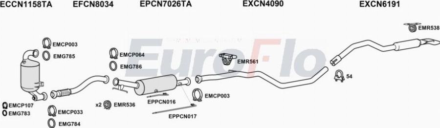 EuroFlo CNC4PI16D 6030 - Система випуску ОГ autocars.com.ua
