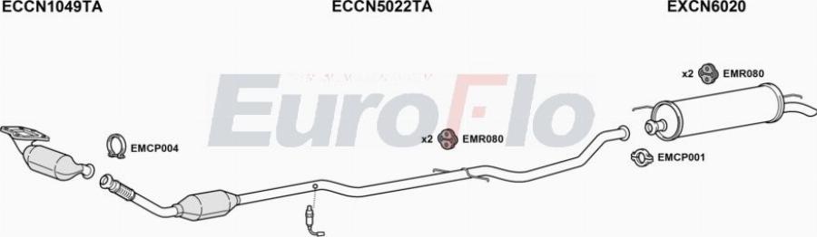 EuroFlo CNC520 3004A00 - Система випуску ОГ autocars.com.ua