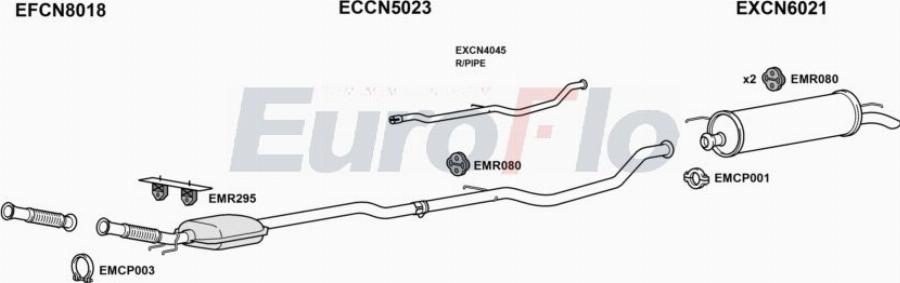 EuroFlo CNC520D 3004A00 - Система випуску ОГ autocars.com.ua