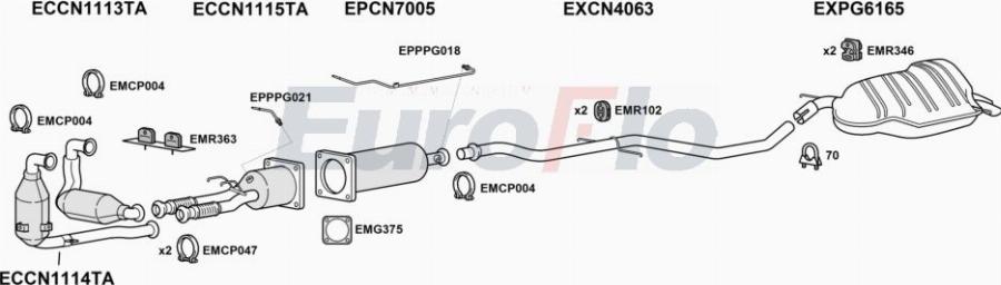 EuroFlo CNC527D 3001A00 - Система випуску ОГ autocars.com.ua