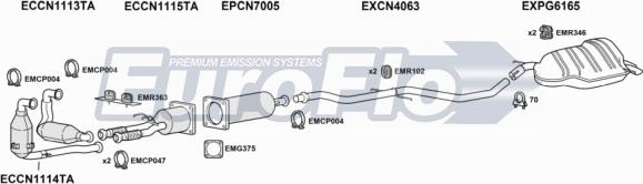 EuroFlo CNC527D 3001A - Система випуску ОГ autocars.com.ua