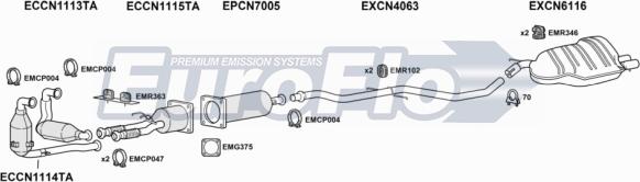 EuroFlo CNC527D 3001C - Система випуску ОГ autocars.com.ua