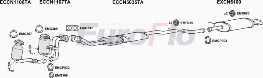 EuroFlo CNC530 3001A00 - Система випуску ОГ autocars.com.ua