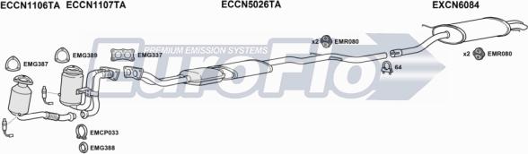 EuroFlo CNC530 3001B - Система випуску ОГ autocars.com.ua