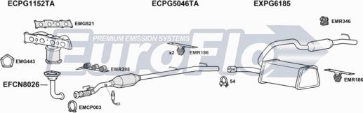 EuroFlo PG80720 6004B - Система випуску ОГ autocars.com.ua