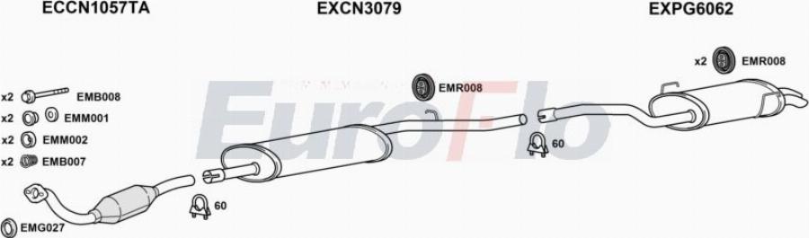 EuroFlo CNC820D 6001A00 - Система випуску ОГ autocars.com.ua