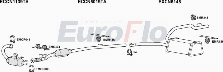 EuroFlo CNC820D 6004 - Система випуску ОГ autocars.com.ua