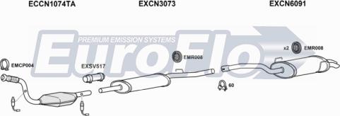 EuroFlo PG80722 6001 - Система випуску ОГ autocars.com.ua