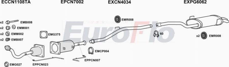 EuroFlo FTULY22D 6001A00 - Система випуску ОГ autocars.com.ua