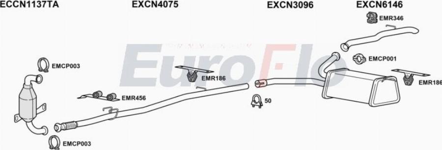 EuroFlo PGEXP16D 7001A00 - Система випуску ОГ autocars.com.ua