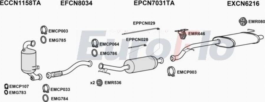 EuroFlo CNSPTO16D 6004 - Система випуску ОГ autocars.com.ua