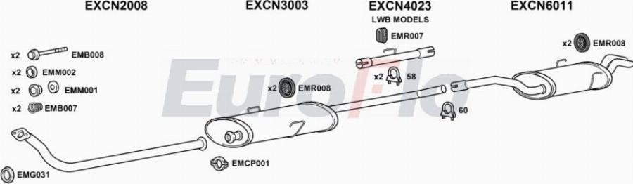 EuroFlo CNDIS19D 7004A00 - Система випуску ОГ autocars.com.ua