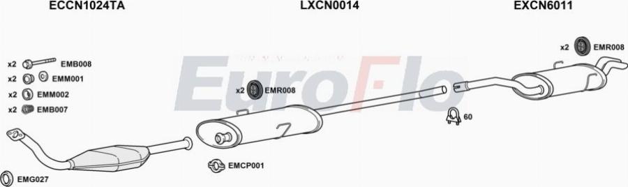 EuroFlo FTSCU20D 0710LHD - Система випуску ОГ autocars.com.ua