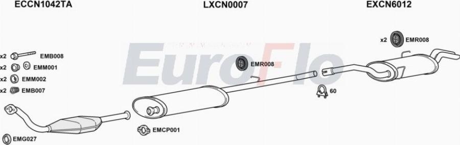 EuroFlo FTSCU20D 0712LHD - Система випуску ОГ autocars.com.ua