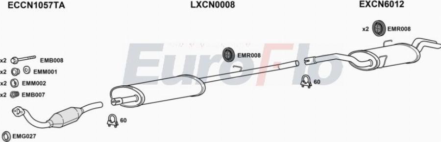 EuroFlo FTSCU20D 0714LHD - Система випуску ОГ autocars.com.ua