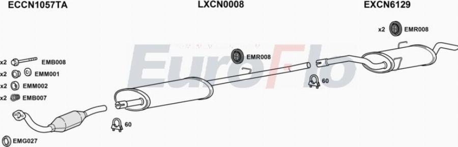 EuroFlo CNDIS20D 0918LHD - Система випуску ОГ autocars.com.ua