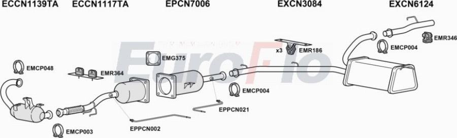 EuroFlo CNDIS20D 7018A00 - Система випуску ОГ autocars.com.ua