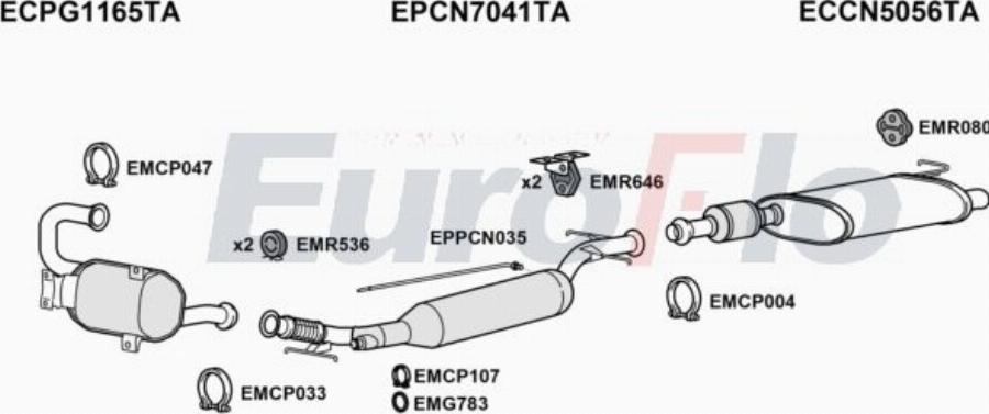 EuroFlo TYPROV20D 6001D - Система випуску ОГ autocars.com.ua