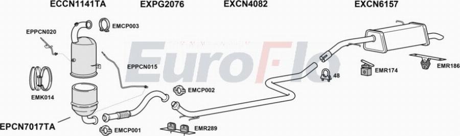 EuroFlo PG30816D 1008 - Система випуску ОГ autocars.com.ua