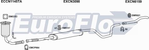 EuroFlo CNNEMM14 6001A - Система випуску ОГ autocars.com.ua