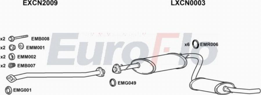 EuroFlo PGBOX25D 0702LHD - Система випуску ОГ autocars.com.ua