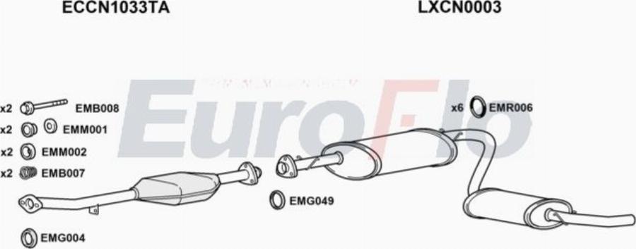 EuroFlo FTDUC19D 0714LHD - Система випуску ОГ autocars.com.ua