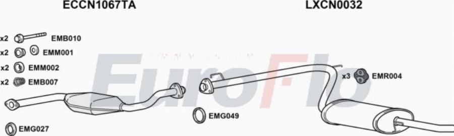 EuroFlo PGBOX22D 0702LHD - Система випуску ОГ autocars.com.ua