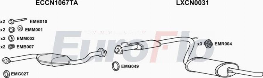 EuroFlo FTDUC28D 0708LHD - Система випуску ОГ autocars.com.ua