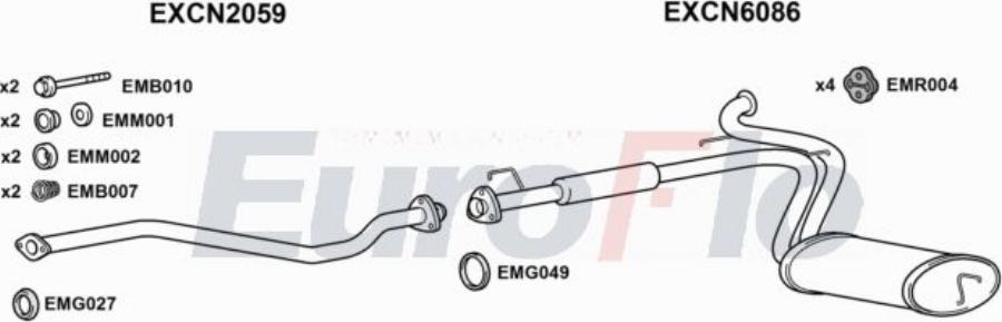 EuroFlo FTDUC28D 7008A00 - Система випуску ОГ autocars.com.ua