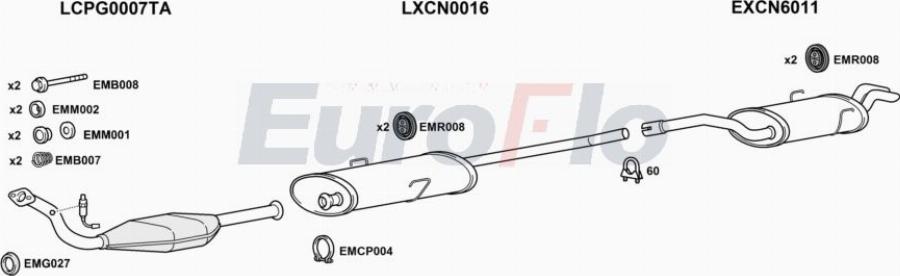 EuroFlo FTULY20 0602LHD - Система випуску ОГ autocars.com.ua