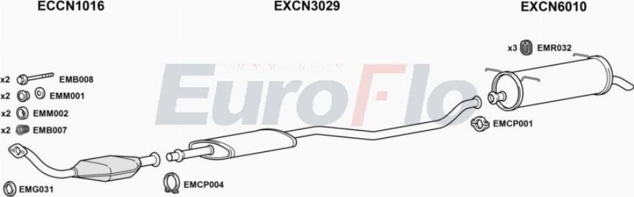 EuroFlo CNXAN21D 1001A00 - Система випуску ОГ autocars.com.ua