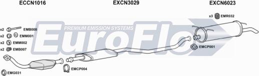 EuroFlo CNXAN21D 3001A - Система випуску ОГ autocars.com.ua