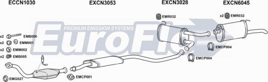 EuroFlo CNXM20 3004 - Система випуску ОГ autocars.com.ua