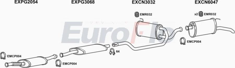 EuroFlo CNXM25D 3001A00 - Система випуску ОГ autocars.com.ua