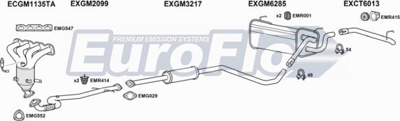 EuroFlo CTCRU16 2001 - Система випуску ОГ autocars.com.ua