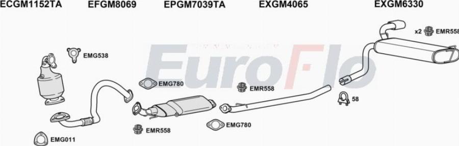 EuroFlo VLMOK17D 3001 - Система випуску ОГ autocars.com.ua